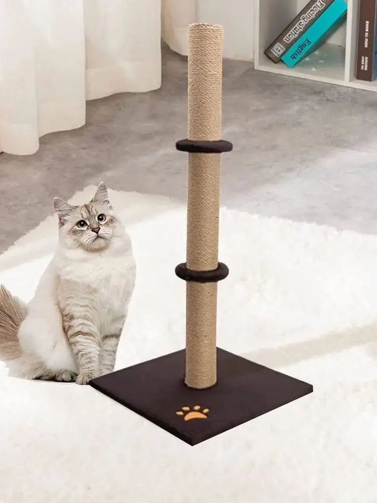 Cat Scratching Post 89cm Vertical Cat Tree Cat Pet Climbing Resting Activity Tower Stable and Sturdy with Soft Plush Carpet Cove - petguardiansupplies