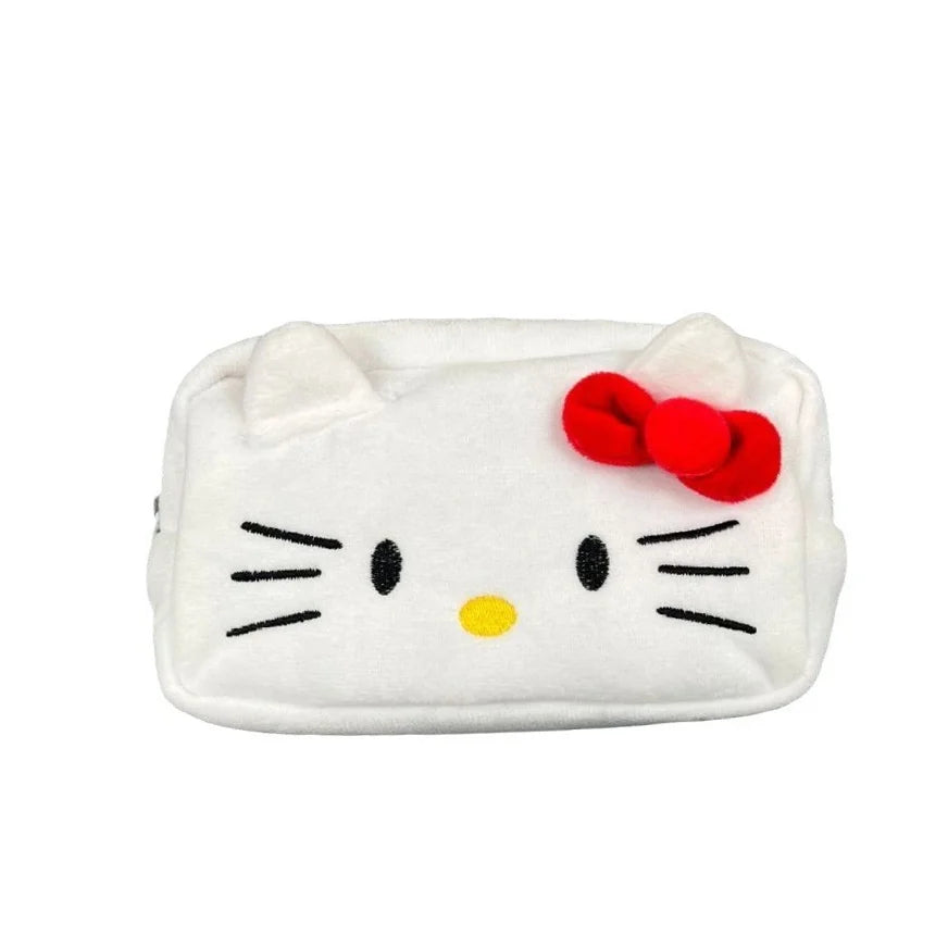 Hot Sale Sanrio Kitty Pen Case Ins Japanese Cartoon Stationery Female Student Large Capacity Pencil Case High Beauty Makeup Bag - petguardiansupplies