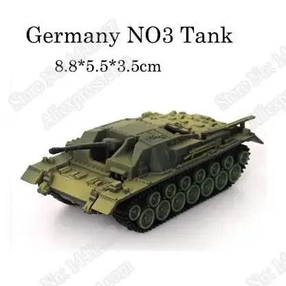 1pcs 1:72 4D Plastic Assemble Tank Kits World War II Model Puzzle Assembling Military Sand Table Toys For Children - petguardiansupplies