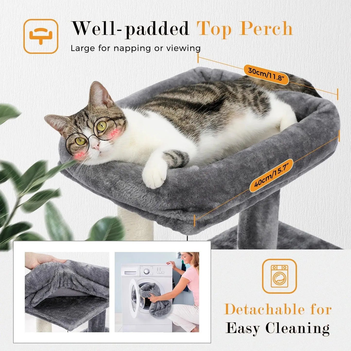 Speedy Pet Multifunctional Chair Creative Cube House with Scratching Removable Pad Cushions Pet Activity Cat Tree with Ball - petguardiansupplies