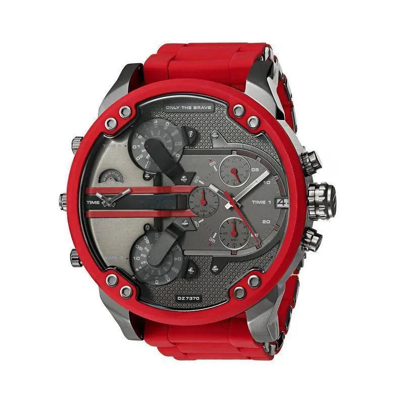 Red Dz Student Wristwatch Non-mainstream Large Block Design Special Color Electronic Watch - petguardiansupplies