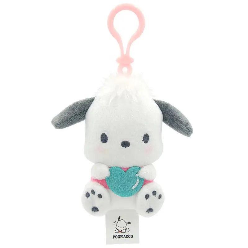 Genuine Sanrio Small Pendant Plush Toys Cartoon Dolls Hangyodon Kuromi Pachacco Soft Model Stuffed Toy Boy Girl Birthday Gifts - petguardiansupplies