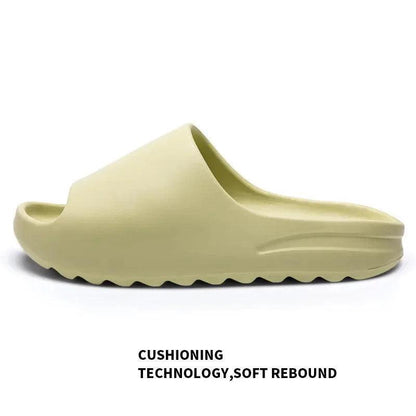 Yeezy Trendy Men's Slippers Thick Bottom Anti-slip Coconut Groove Slides Sandals For Beach Outerwear Summer 2023 - petguardiansupplies