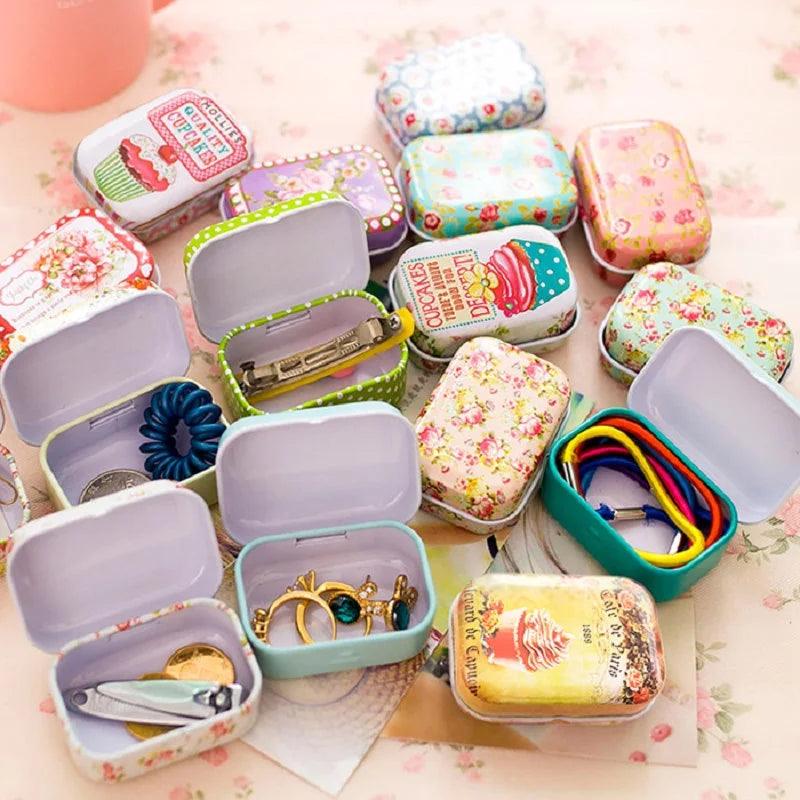 Colorful mini tin box sealed jar packing boxes jewelry, candy box small storage boxes cans coin earrings, headphones gift box - petguardiansupplies