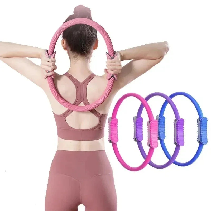 Yoga Fitness Ring Circle Pilates Women Girl Exercise Home Resistance Elasticity Yoga Ring Circle Gym Workout Pilates Accessories - petguardiansupplies