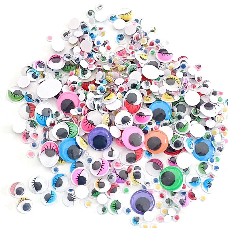 400/210PCS Self Adhesive Doll  Eyes for DIY Craft Toys Googly Wiggly Eyes Scrapbooking Decor Craft Supplies 4/5/6/7/8/10/12mm - petguardiansupplies