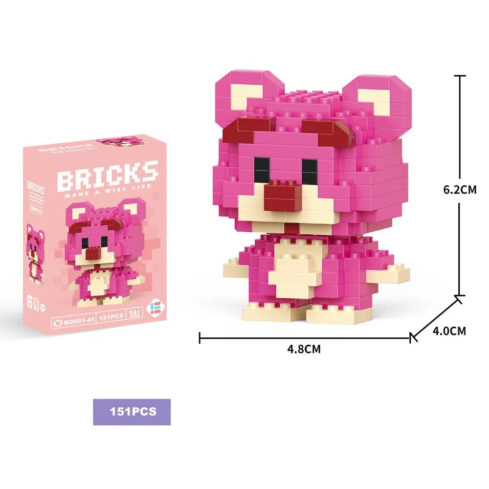 Building Blocks Kuromi Anime Figure Melody Cartoon Kids Toys Blocks for Lego Cute Hello Kitty Particles Assembled Blocks - petguardiansupplies