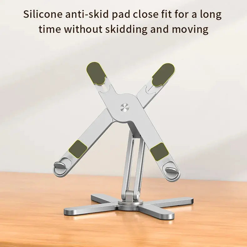 Foldable Laptop Stand 360°Rotation Notebook Table Aluminum Alloy Holder Portable Book Tablet Bracket with Heat Dissipation - petguardiansupplies