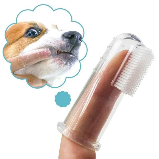 Super Soft Pet Finger Toothbrush Teddy Dog Brush Bad Breath Tartar Teeth Care Tool Dog Cat Cleaning Silicagel Pet Supplies - petguardiansupplies