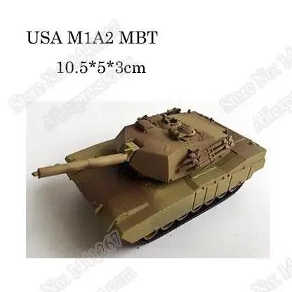 1pcs 1:72 4D Plastic Assemble Tank Kits World War II Model Puzzle Assembling Military Sand Table Toys For Children - petguardiansupplies