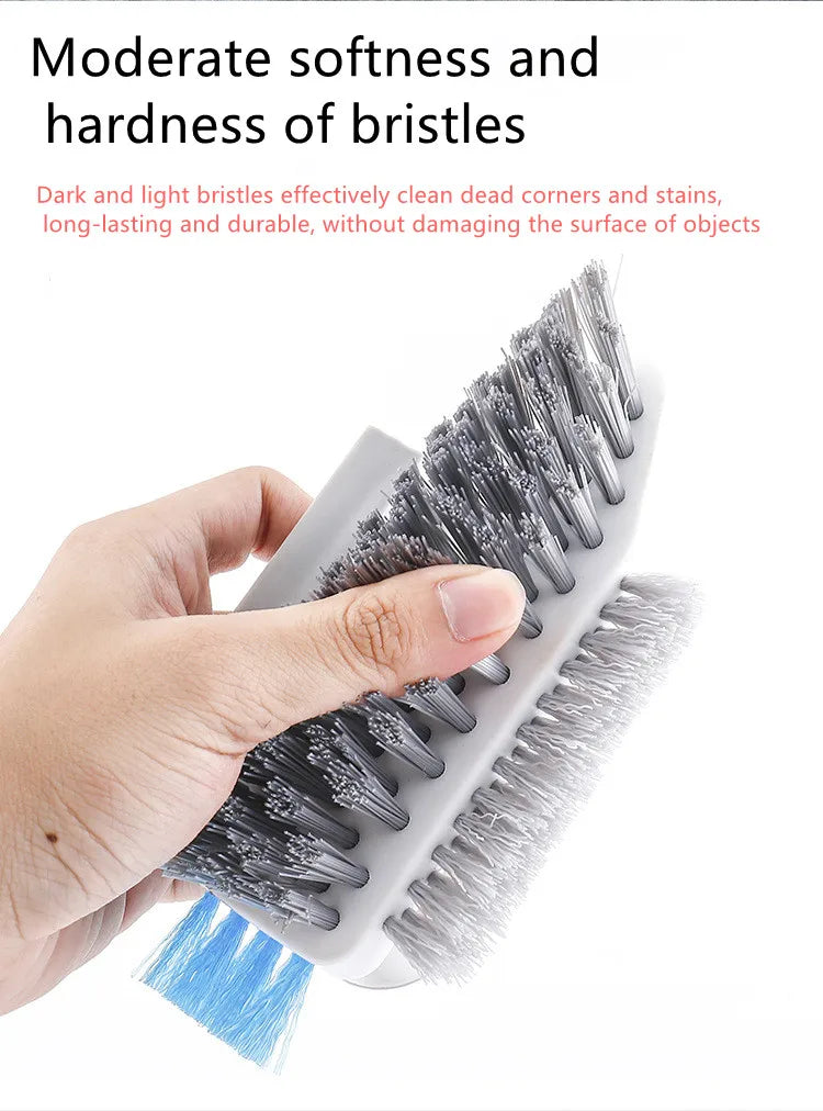 Wall Corner Cleaning Brush 4 In1 Multifunctional Toilet Gap Brush with Handle Window Gap Cleaning Brush Household Cleaning Tools - petguardiansupplies