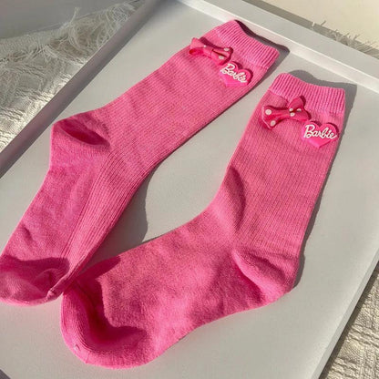 Kawali Anime Barbie Home Floor Socks Pink Fashion Sweet Warm Soft Comfortable Ins Cute Girls Gift Birthday Gift For Girlfriend - petguardiansupplies