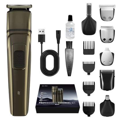 Men's Grooming Kit - Multifunctional Electric Hair Clippers Rechargeable Razor for Beard and Nose Trimming - petguardiansupplies