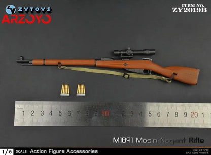 ZYTOYS ZY2015-ZY2019 1/6 Sniper Rifle 98K Type 99 M1 Garand NO4MKI M1891 Gun Model Scene Props Fit 12'' Soldier Action Figure - petguardiansupplies