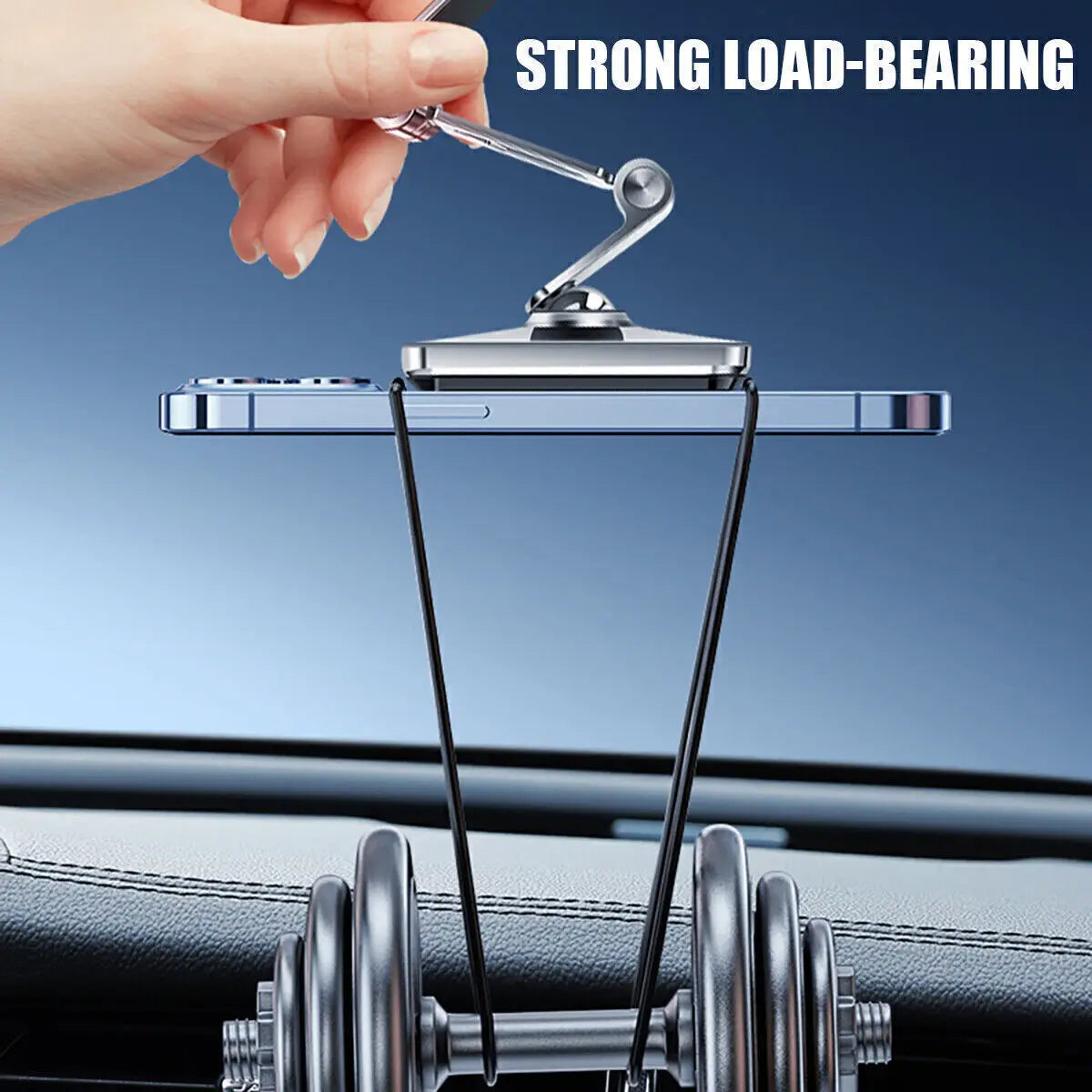 Strong Magnetic Foldable Car Phone Holder 360°Rotatable Alloy Magnet Mount Stand - petguardiansupplies