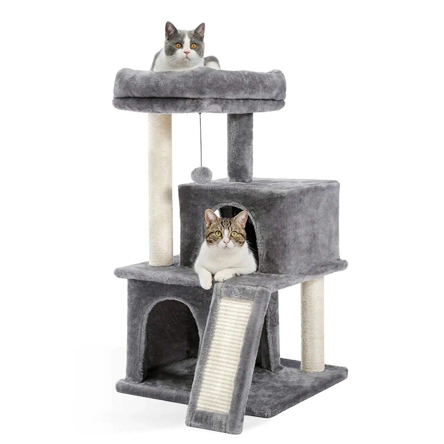 Speedy Pet Multifunctional Chair Creative Cube House with Scratching Removable Pad Cushions Pet Activity Cat Tree with Ball - petguardiansupplies