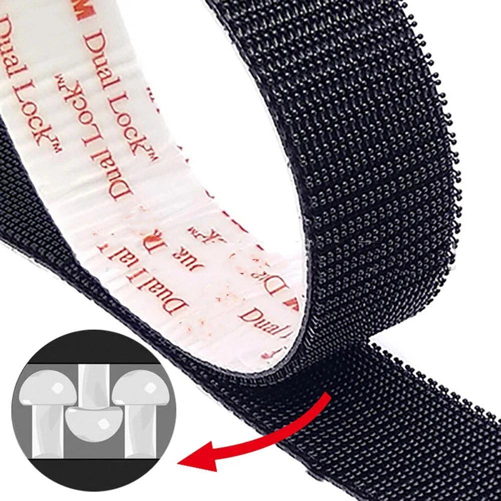 Black Adhesive Tape Sewing Sided Adhesive Fastener Mushroom Adhesive Fabric Double Fastener Tape Dual Lock Dual-Side - petguardiansupplies