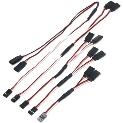 5pcs/lot 150mm 300mm 500mm RC Servo Y Extension Cord Cable Lead Wire for JR Futaba Rc Battery Drone Car Boat Helicopter Airplane - petguardiansupplies