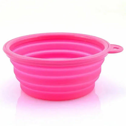 1000/350ml Solid Color Foldable Dog Bowl Food Container Collapsible Dog Bowl Water Dish Feeder Portable Water Bowl for Pet Cats - petguardiansupplies