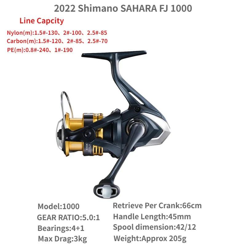 2022 Shimano SAHARA FJ 500 1000 C2000S C2000SHG 2500 2500SHG C3000 C3000DH 4000 4000XG C5000XG Spinning Fishing Saltwater - petguardiansupplies