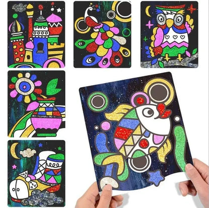 DIY Magic Transfer Painting Crafts Kids Arts And Crafts Educational Toys For Children Cartoon Creative Learning Drawing Toys - petguardiansupplies