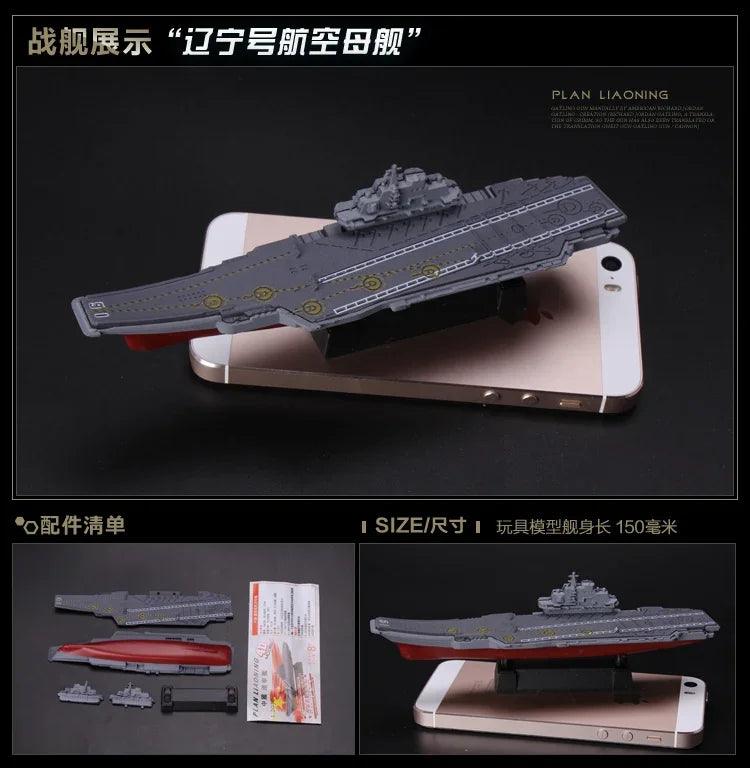 4D Assembled Ship Model Liaoning Battleship Modern Class Battleship Aircraft Carrier Model Military Warship Model Toy - petguardiansupplies