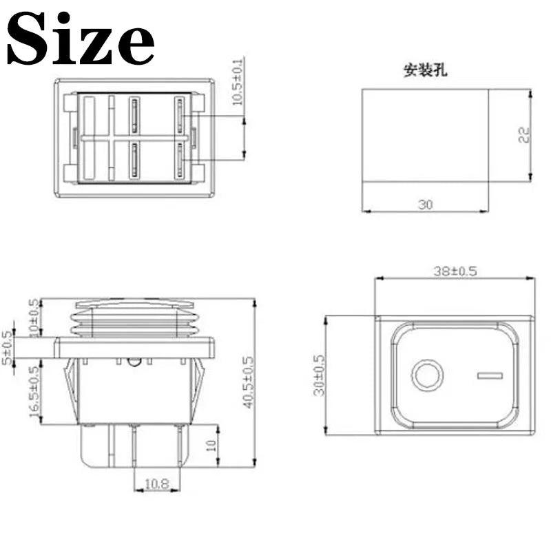 KCD4 on off 30A/250V Heavy Duty 4 pin DPST IP67 Sealed Waterproof T85 Auto Boat Marine Toggle Rocker Switch with LED 12V 220V 30 - petguardiansupplies