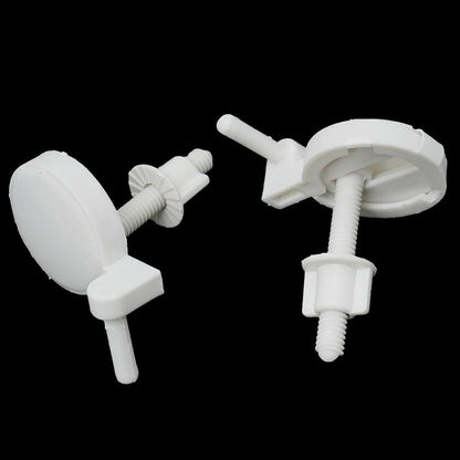 2Pcs Toilet Pew Hinges With Bolts And Screws Toilet Fixing Accessories ABS Plastic Toilet Seats Hinges Repair Tools High Quality - petguardiansupplies