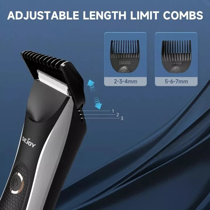 Rechargeable Electric Hair Clipper - Men's Facial Beard Body Grooming Kit - petguardiansupplies