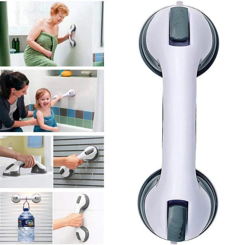 New Shower Handle Grab Bars Ultra Grip Dual Locking Safety Suction Cups Helping Handle Anti Slip Support for Toilet Bathroom - petguardiansupplies