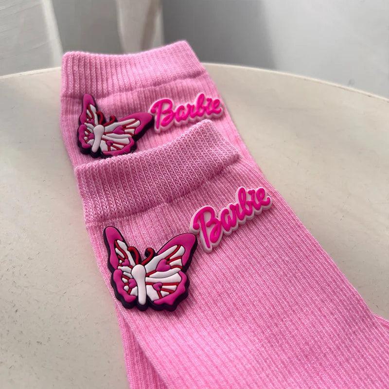 Kawali Anime Barbie Home Floor Socks Pink Fashion Sweet Warm Soft Comfortable Ins Cute Girls Gift Birthday Gift For Girlfriend - petguardiansupplies