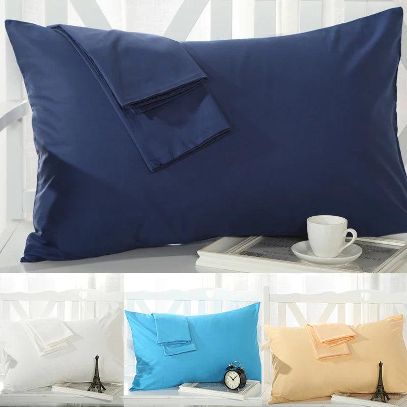 1pcs Pure Cotton Pillowcase Soft 100% Egyptian Cotton Soft 300 Thread Count New Solid Color Pillow Cover Multi-color travesseiro - petguardiansupplies