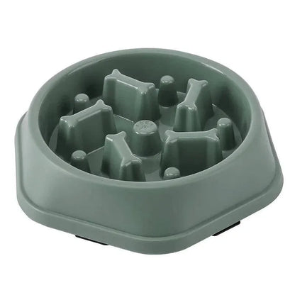 Pet Cat Dog Slow Food Bowl Fat Help Healthy Round Anti-choking Thickened And Non-slip Multiple Colors Shapes - petguardiansupplies