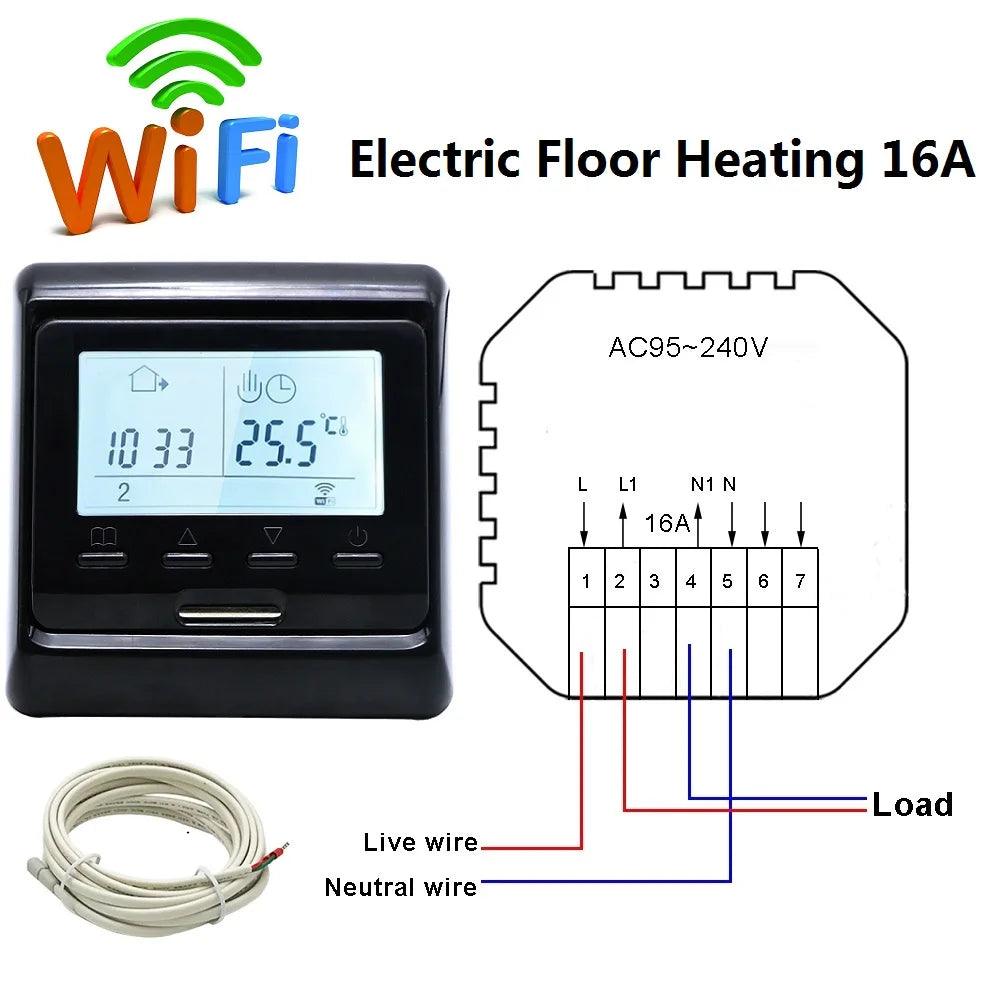 MINCO HEAT Programmable Tuya Smart WiFi Thermostat Electric Heating Warm Floor Temperature Controller - petguardiansupplies