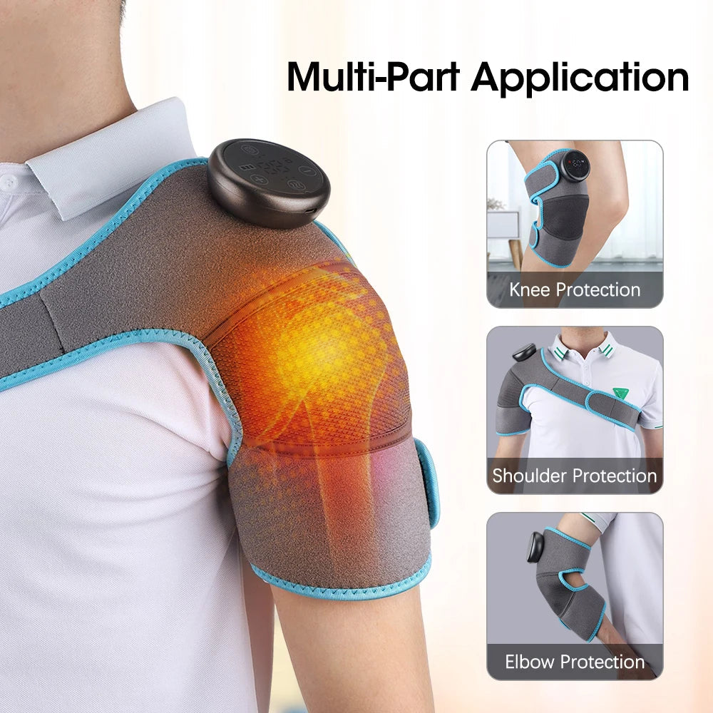 Electric Heating Knee Pad Vibration Massage Leg Joint Elbow Support Shoulder Warming Knee Temperature Massager - petguardiansupplies