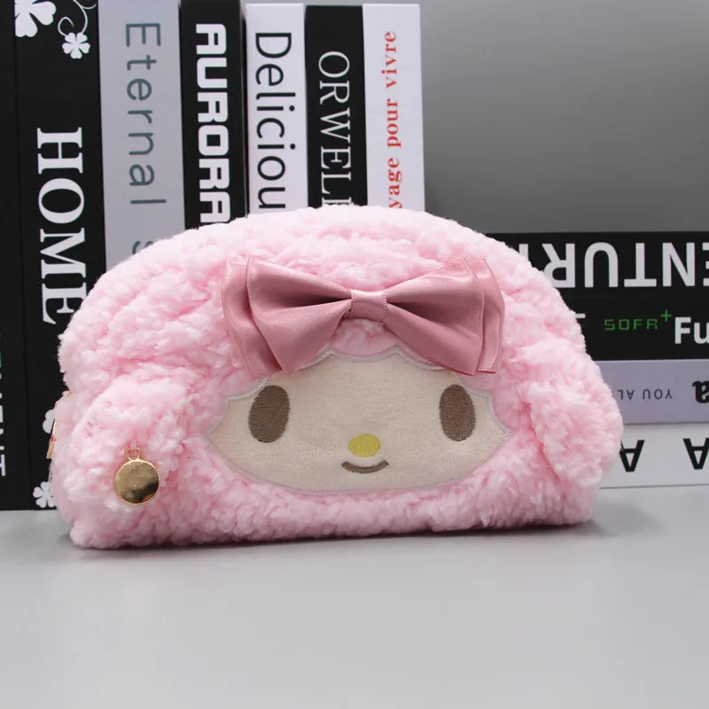 Sanrio Kuromi Melody Cinnamoroll Pencil Pouch Large Capacity Pen Case Cute Plush Cosmetic Bag Girls Student Supplies Stationery - petguardiansupplies