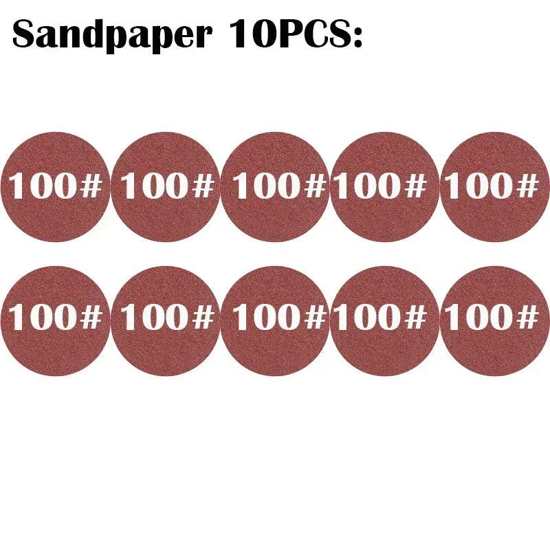 15/10PCS 4 inch 100mm Sandpaper Sanding Discs Hook and Loop Adhesive Flocked Adhesive Sandpaper for Random Orbital Sander - petguardiansupplies