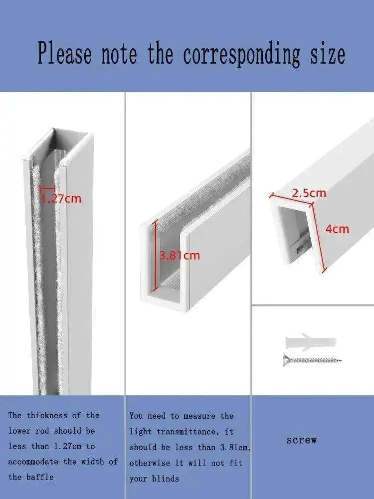 U shaped light blocker blackout blids with tracks side track for blind blackout tracks side blocker for blinds for window - petguardiansupplies