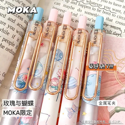 6pcs/set Butterfly Series Cute Gel Pen ST Nib Kawaii Pen Set Japanese Kawaii Stationery School Supplies Aesthetic Pens - petguardiansupplies