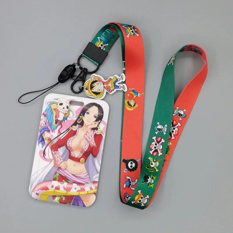 ONE PIECE Id Card Holders Boa·Hancock Card Wallets Luffy HD Printing Credential Holder Nami ABS Campus Long Rope Badge Holder - petguardiansupplies