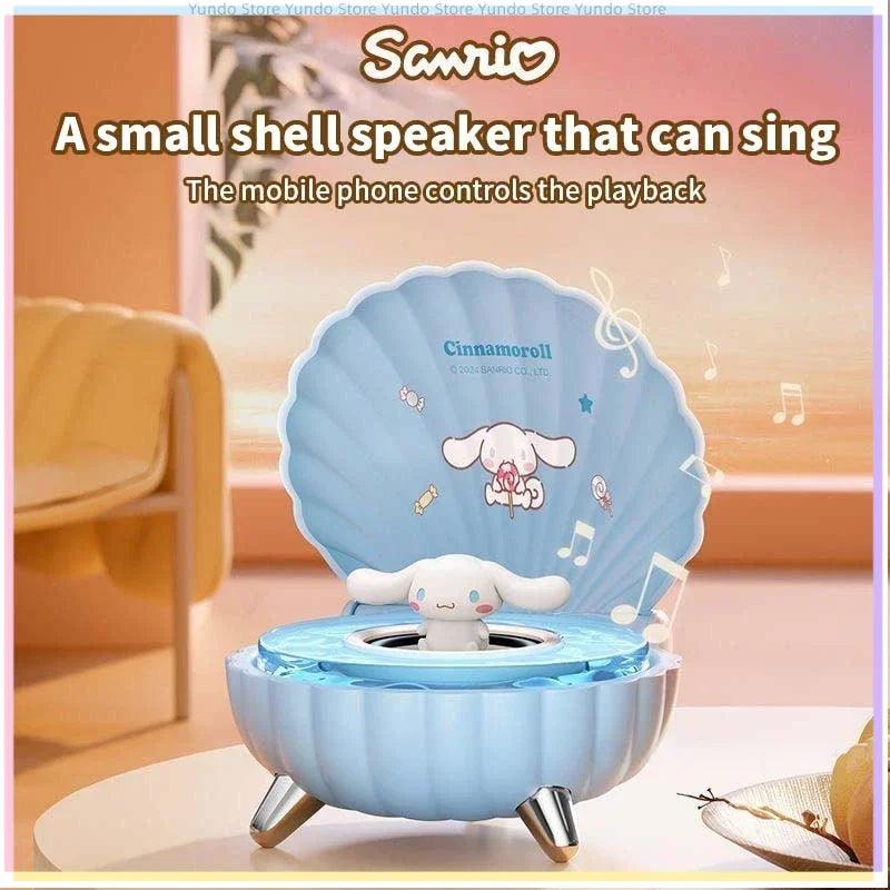 New Sanrio Mini Bluetooth Speakers Kawaii Kuromi My Melody Shell Series Wireless Portable Night Light Speakers Anime Girl Gifts - petguardiansupplies