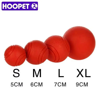 HOOPET Dog Toy Rubber Ball Bite-resistant Ball Toy for Dogs Puppy Teddy Pitbull Red Color Solid Ball S-XL Pet Supplies - petguardiansupplies