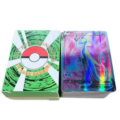 100pcs English French Flash Card V MAX Pokemon Collection Cards Children's Game Toy - petguardiansupplies