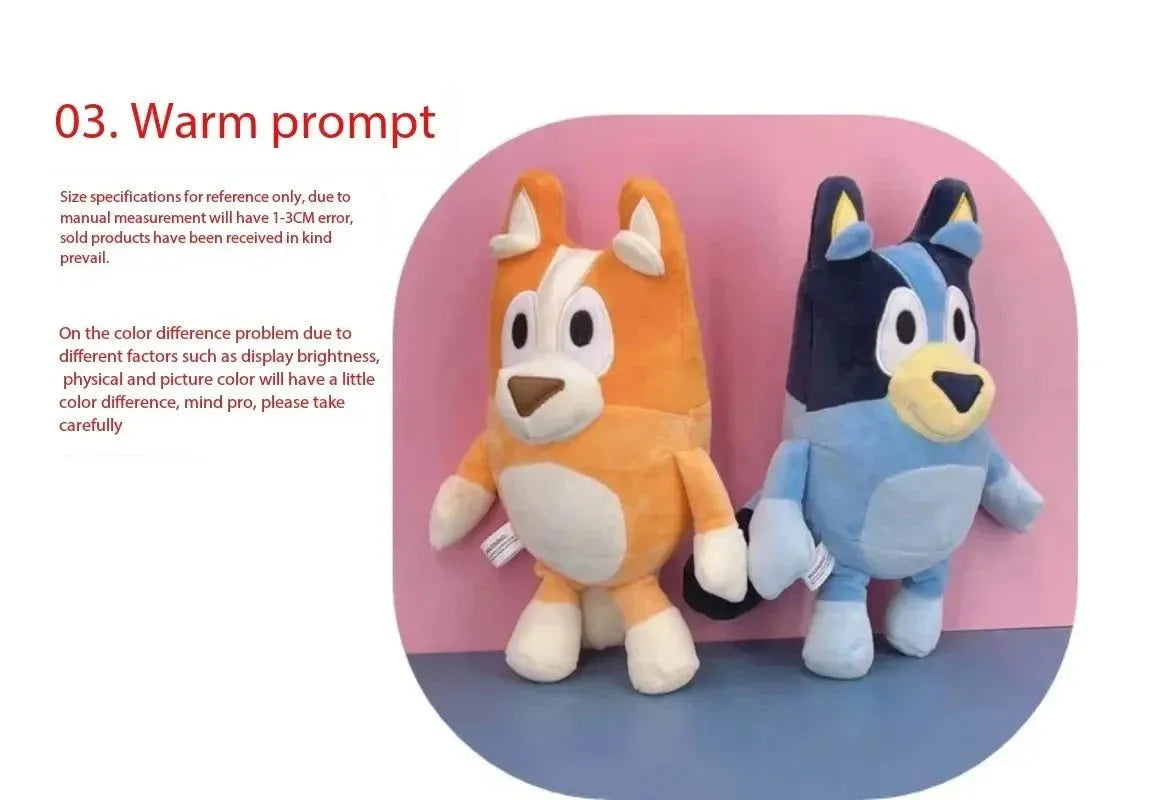 28cm 17cm Bluey Family Plush Toys Cute Simulation Pet Dog Patrol Bingo Sister Kawai Plush Children's Toy Doll Birthday Gift Toy - petguardiansupplies