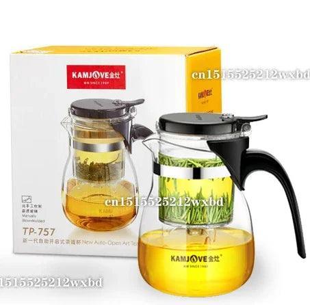 Various Kamjove Glass Kungfu Teapot PiaoYi Bei Convenient Teacup Kungfu Tea Set Press AUTO-OPEN Art Tea Cup - petguardiansupplies