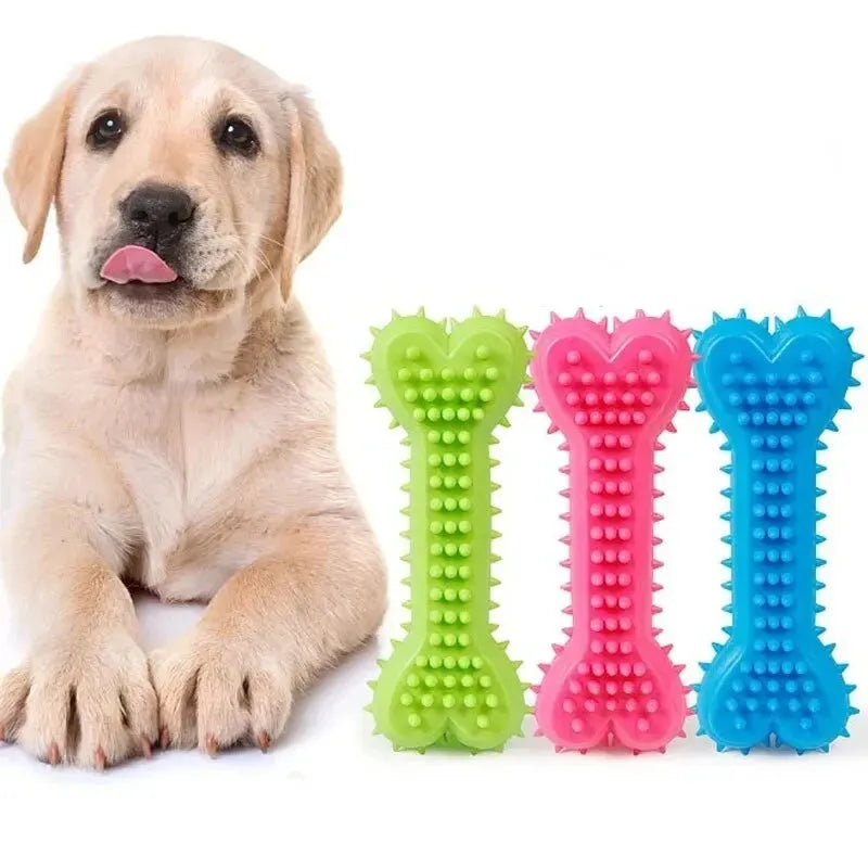 1PC Pet Chew Toy Soft Rubber Bite-resistance Bone Shape Teeth Grinding Chewing Toys for Small Dogs Training Pet Supplies - petguardiansupplies