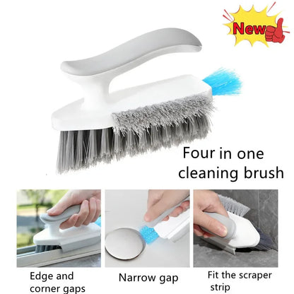 Wall Corner Cleaning Brush 4 In1 Multifunctional Toilet Gap Brush with Handle Window Gap Cleaning Brush Household Cleaning Tools - petguardiansupplies