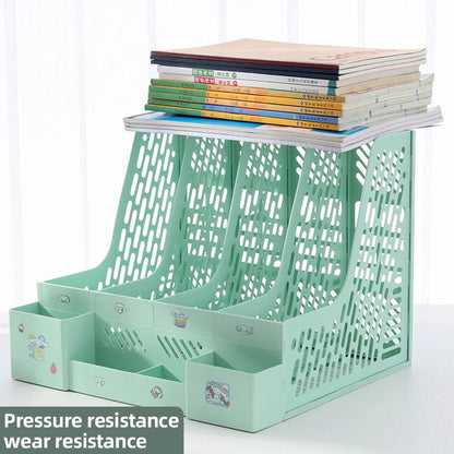 Multi-color file rack folder storage box desktop file box multi-functional file basket multi-layer shelf office bookshelf - petguardiansupplies