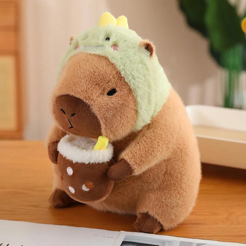 Lotus leaf Capybara Plush Toy Turtle Oyster Bee Bckpack Capibara Cosplay Unicorn Dinosaur Boba Bread Ring Decor Stuffed Animals - petguardiansupplies