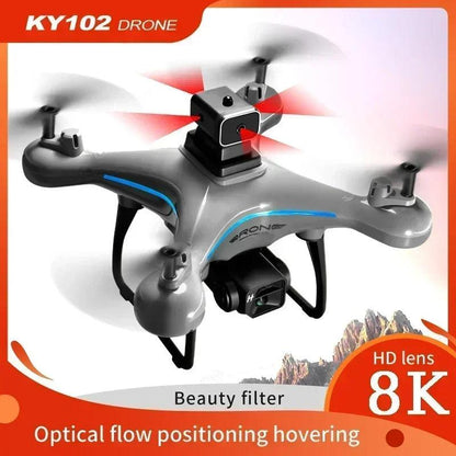 KY102 Drone Professional 8K HD Dual Camera Aerial 360 Obstacle Avoidance Optical Flow Four-Axis RC Aerocraft Drone 2024 New Toy - petguardiansupplies